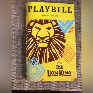 The Lion King Broadway Musical Playbill 🦁
